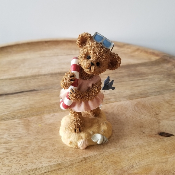 Kuddles Korner Beach Bear Figurine Decor - Picture 1 of 5